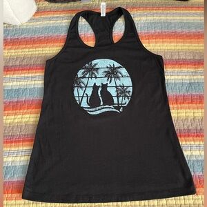 Tropical cat tank top